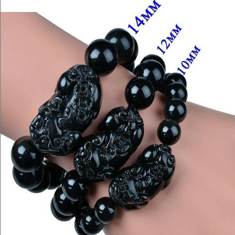 สร้อยข้อมือ ประดับลูกปัด สีดํา กําไลลูกปัด