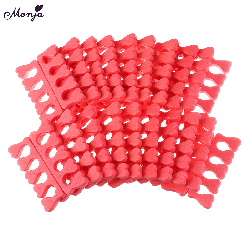 Monja แผ่นโฟมฟองน้ำสำหรับใช้ในการตกแต่งเล็บ toe separator sponge salon Manicure Pedicure Care tool