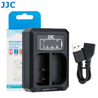 JJC เครื่องชาร์จ USB แบตเตอรี่คู่ สำหรับ Panasonic DMW-BLF19 &amp; DMW-BLK22 แบตเตอรี่ของกล้อง Panasonic Lumix DC- S5II S5IIx S5 S6M2 S5M2x GH6 GH5S GH5 GH4 GH3