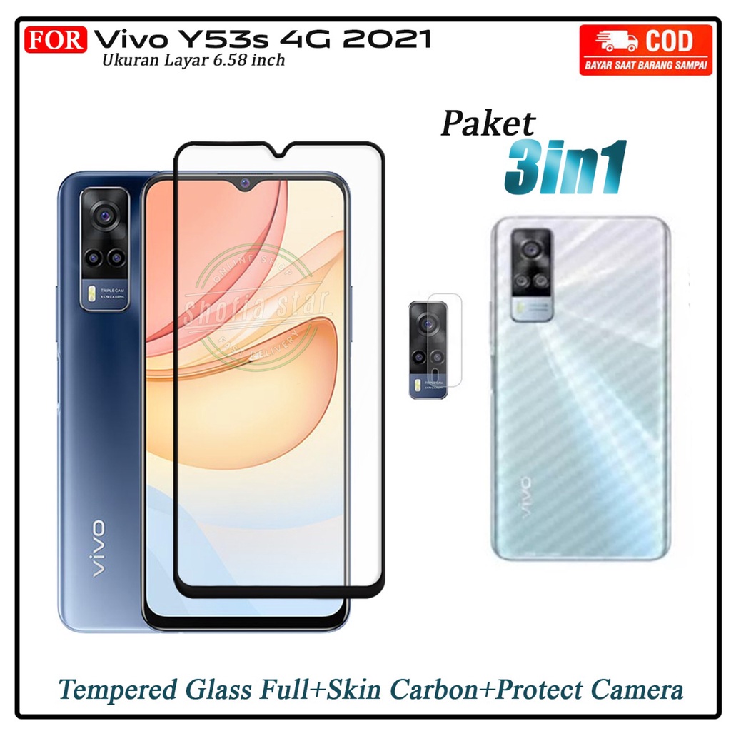 LAYER 3IN1 TEMPERED GLASS VIVO Y53S 4G Y31 Y51 Y51A TG ANTI-SCRATCH SCREEN FULL COVER กระจก