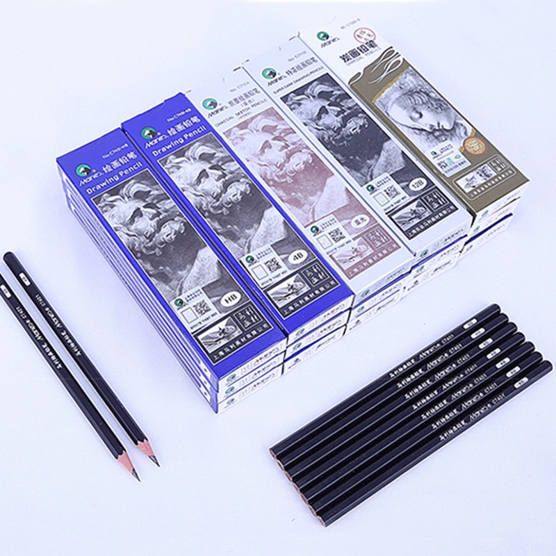 Marie's ดินสอสเก็ตช์ภาพ วาดภาพระบายสี 2H HB B 2B 3B 4B 5B 6B 7B 8B