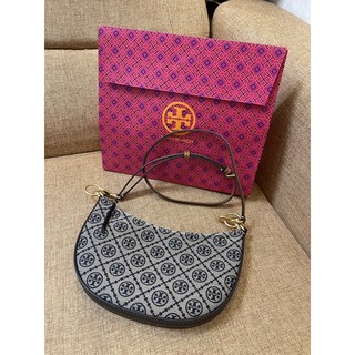 ใหม่! Tory Burch T Monogram Jacquard Mini Hobo ของแท้ 100%