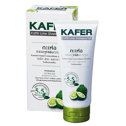 Kafer Shampoo 180gm. (แชมพูเจลมะกรูด หมัก สระ และนวดในขั้นตอนเดียว)