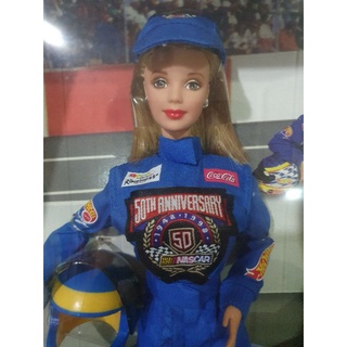 **กล่องไม่สวย** 50th Anniversary Nascar 1998 Barbie Doll Collector Edition 20442 #170#