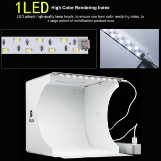 🎁COD🎁LED สตูดิโอถ่ายภาพ มีพื้นหลังให้มา 6สี กล่องถ่ายภาพ กล่องไฟถ่ายภาพ Light Box Studio สตูดิโอ