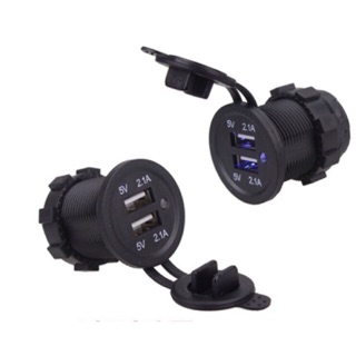 🔥[ใส่โค้ดY4UF6ลด30.-]5 V 4.2A คู่ USB ช่องเสียบสายชาร์จไฟสำห…