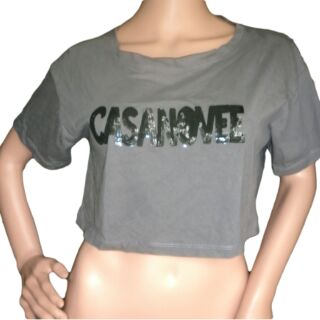 CASANOVEE เสื้อแขนสั้นเอวลอย