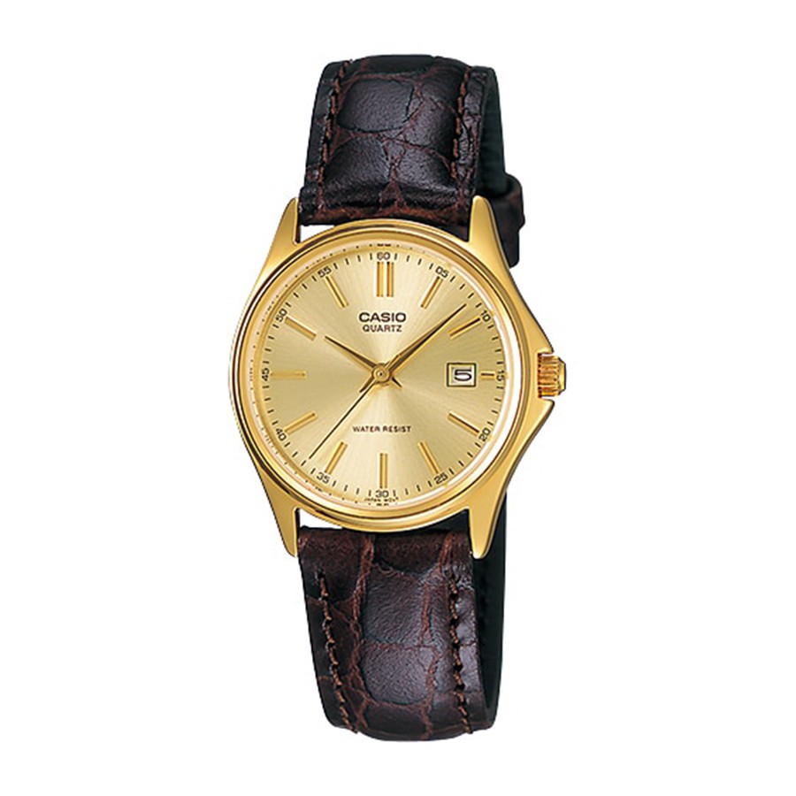 Casio Standard นาฬิกาข้อมือผู้หญิง สายหนัง รุ่น LTP-1183Q,LTP-1183Q-9A - สีน้ำตาล