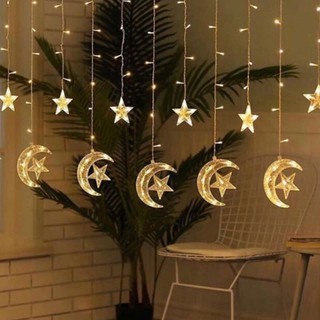 (พร้อมส่ง) ไฟม่านดาว ม่านดาวพระจันทร์ LED มี 3 สี วอมไวท์ ขาว สีรุ้ง
