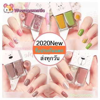 พร้อมส่ง สีกึ่งเจลทาเล็บ 2 in1 สีสันสดใส น่ารัก