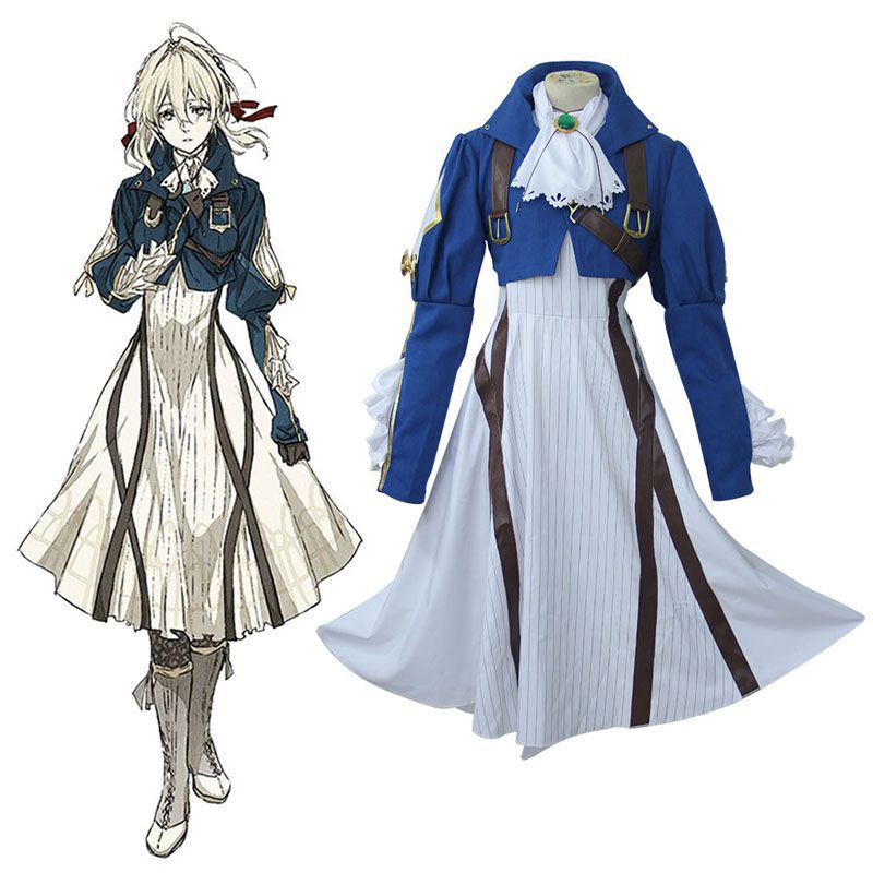 violet evergarden cosplay costume auto memories doll outfit fancy dress set  anime