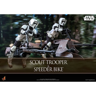 🕊️พร้อมส่ง ฟิกเกอร์ โมเดล ของสะสม Hot Toys MMS612 1/6 Star Wars: Return of the Jedi - Scout Trooper and Speeder Bike