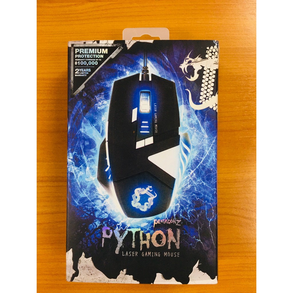 PENTAGONZ PYTHON เมาส์เกมมิ่ง มาโคร - (สีดำ)