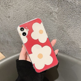 เคสป้องกันโทรศัพท์มือถือ แบบนิ่ม ลายดอกไม้ สําหรับ Apple Iphone 12mini xr xs 13 678plus 11promax