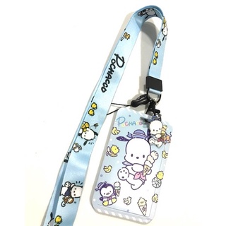 POCHACCO SKY สายคล้องคอ สายคล้องบัตร ซองใส่บัตร ที่ใส่บัตร พร้อมสายคล้องคอ (2cm) ลาย POCHACCO SKY  มีตุกตาเล็ก  BY 8118