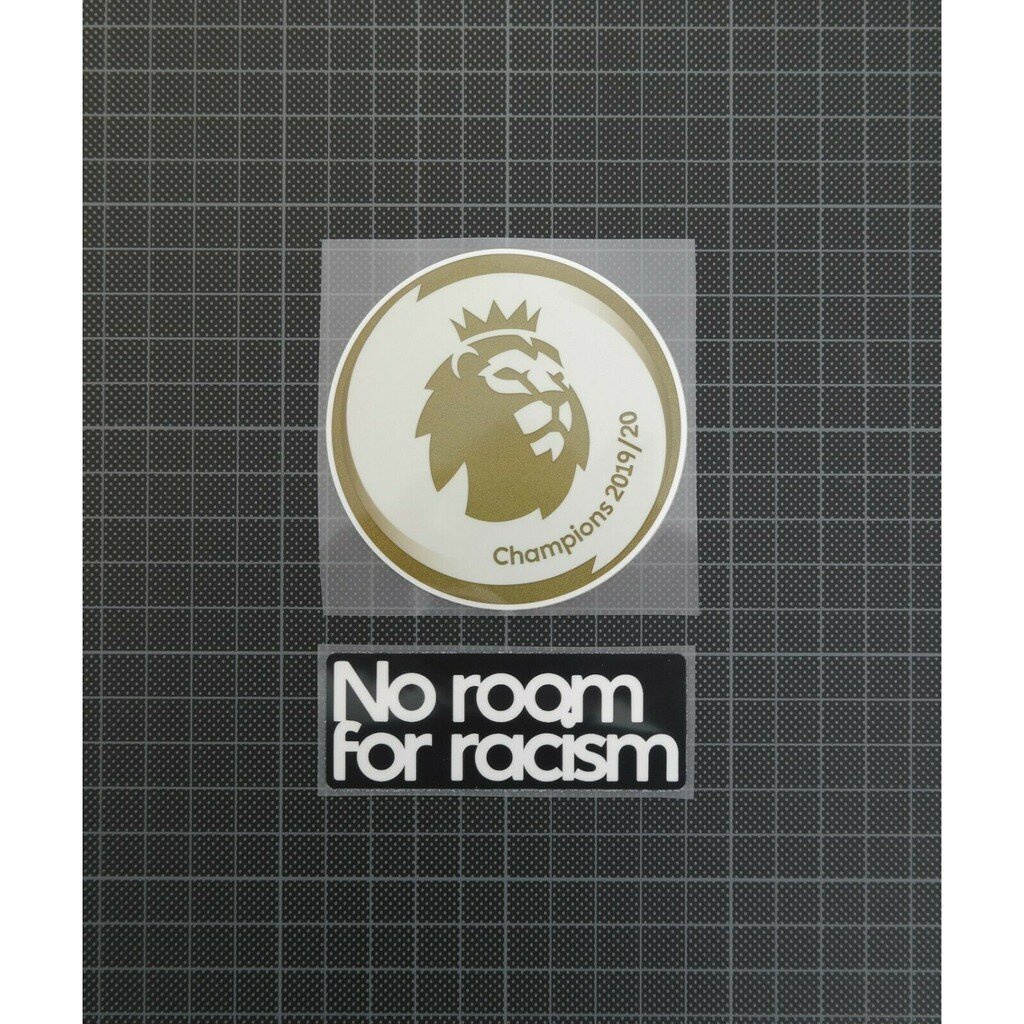 อาร์ม ทรานเฟอร์ Premier League Gold Champions 2019-2020 Patch &amp; No Room For Racism Liverpool
