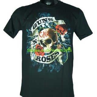 เสื้อยืดผ้าฝ้ายเสื้อวง Guns N Roses เสื้อวงดังๆ วินเทจ เสื้อวินเทจ กันส์แอนด์โรสเซส GUN1498L XL  XXL 3XL