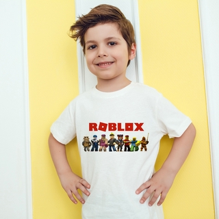 เสื้อยืดแขนสั้น พิมพ์ลายการ์ตูนเกม ROBLOX แฟชั่นฤดูร้อน สําหรับเด็กผู้ชาย และเด็กผู้หญิง 2021