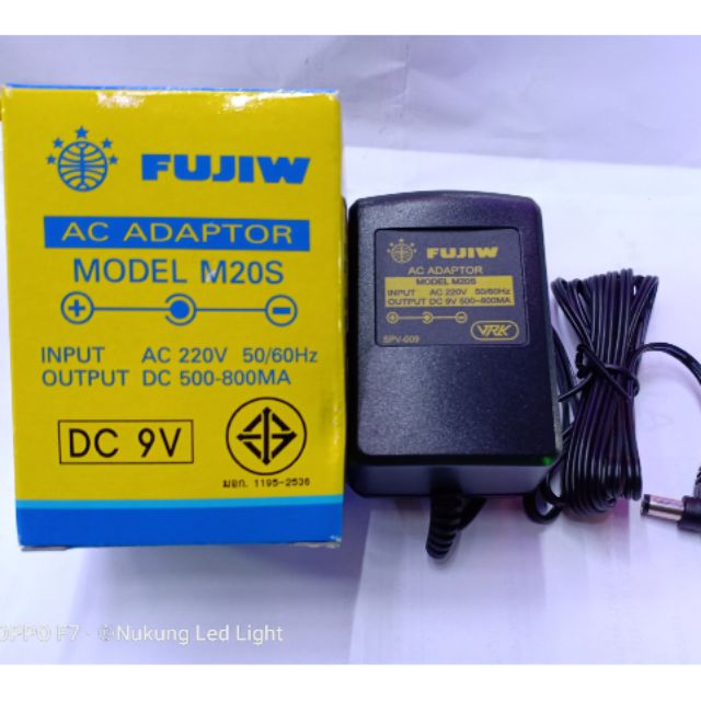 หม้อแปลง FUJIW , ADEPTER DC 9V 500-800MA (FUJIW 9V-M20S)