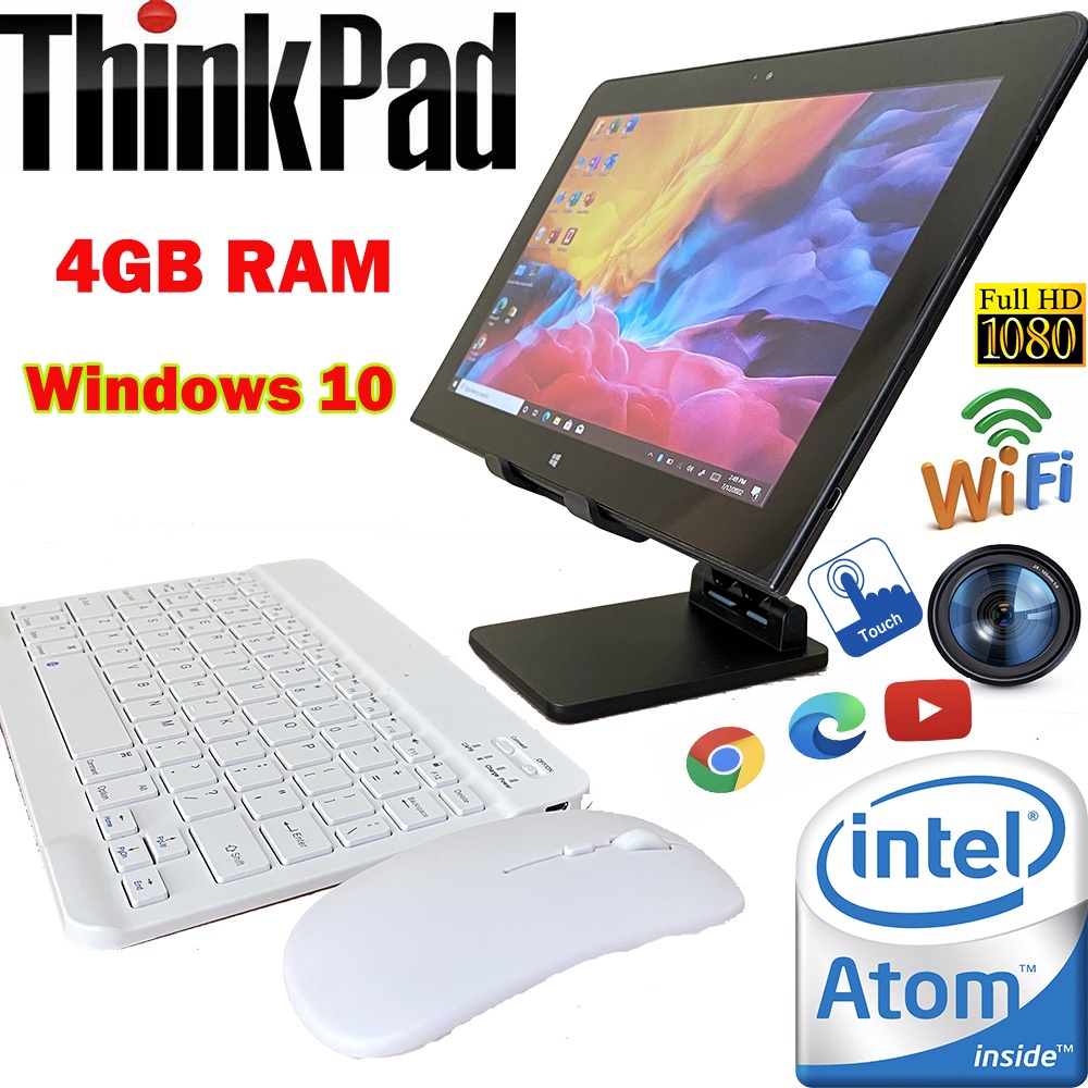 Lenovo ThinkPad Intel Z3795 Quad Core 1.6Ghz 4GB RAM 128GB Windows 10 Desktop mini PC 10 นิ ้ ว Full