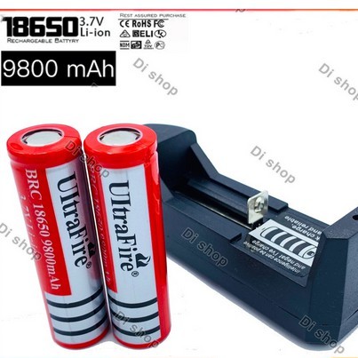 ที่ชาร์จถ่าน+ถ่านชาร์จ 18650 3.7V 9900 mAh 2 ก้อน สีดำ รุ่น SPZ024
