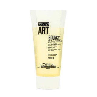 LOREAL Tecni.Art Bouncy &amp; Tender 150ml 57729 ลอรีอัล เทคนิ.อาร์ต บาวน์ซี่ แอนด์ เทนเดอร์ 150 มล. ลอรีอัล ครีมจับลอนผมดัด