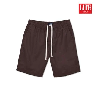 ARROW LITE กางเกงขาสั้นเอวยางยืด สีน้ำตาลเข้ม ใส่สบาย ทรงสวย กระเป๋าลึก
