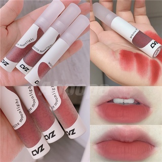 Abpopa CVZ® ลิปสติก เนื้อแมตต์กํามะหยี่ ติดทนนาน สีขาว สีนู้ด