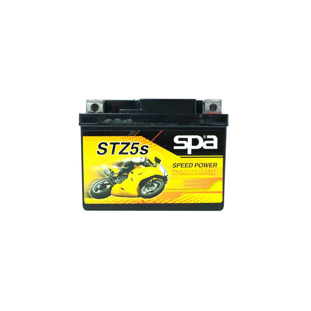 Spa แบตเตอรี่รถมอเตอร์ไซค์ STZ5s (แบตเตอรี่ชนิดแห้ง ไม่ต้องเติมน้ำกรด / Motorcycle battery)