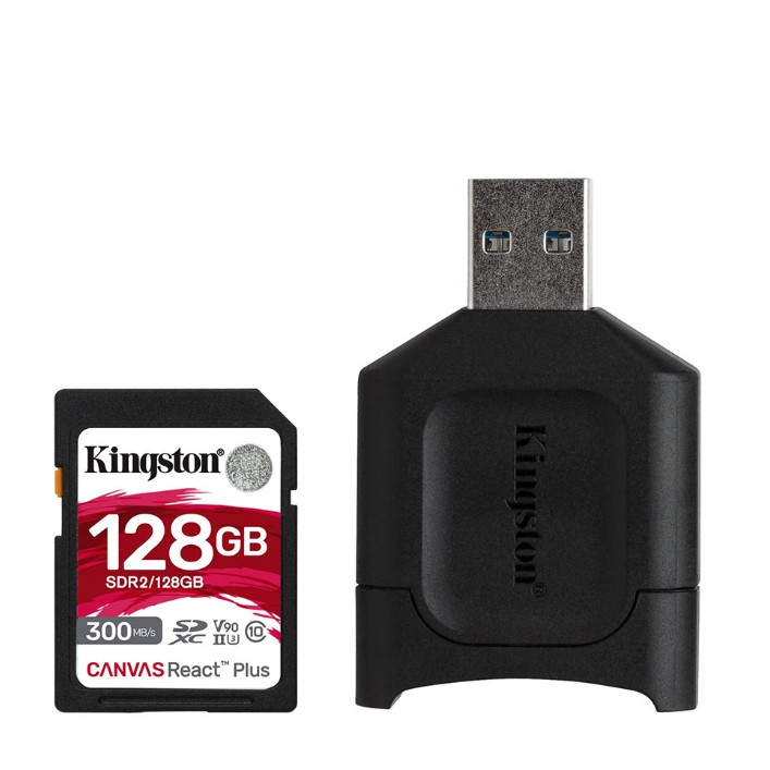 KINGSTON 128 GB SD CARD (เอสดีการ์ด)  CANVAS REACT PLUS MLPR2/128GB