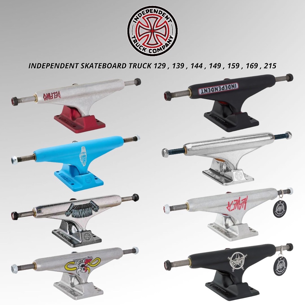 INDEPENDENT Truck 129-215 ครบไซส์ ของแท้ 100% [สินค้าพร้อมส่งจากไทย] | Skateboard Truck ทรัคสเก็ตบอร