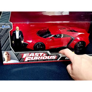 โมเดลรถFastandFurious Jada 1:18 Lykan  ฺdoms figure โมเดลรถฟาส มีฟิกเกอร์ ดอม Lykan 1/18 มีไฟ with light led ราคา o