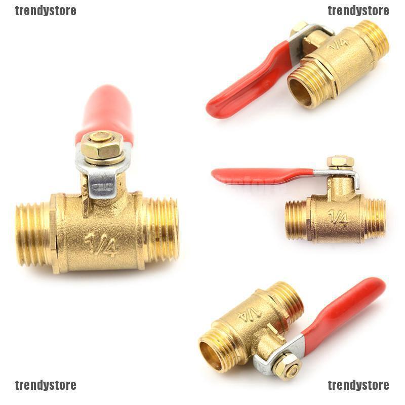 G1/4 ท่อทองเหลือง ตัวผู้ ไป ตัวผู้ บอลวาล์วท่อเชื่อมต่อ