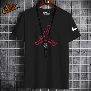 Nike Air Jordan เสื้อเชิ้ตเร็วสําหรับผู้ชายเสื้อขาสั้นสีขาวสีย้อมบุรุษOnSale bo6R M14