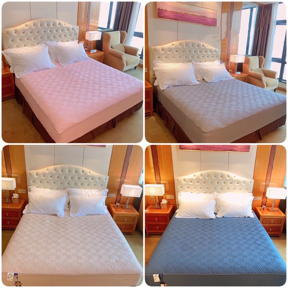 Weestore ผ้าปูที่นอน รุ่น Hilton garden ที่ปูนอน แบบนุ่ม ภายในเสริมผ้าเพิ่มความนุ่ม ขนาด 5-6 ฟุต (ไม่มีปลอกหมอน)