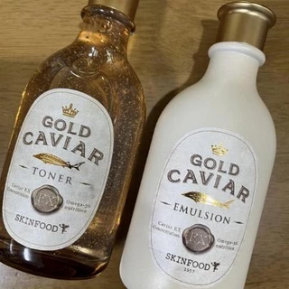 แท้💯พร้อมส่ง Skinfood Gold Caviar EX Toner/ Emulsion/ Cream/ Serum ครีมลดริ้วรอย เพิ่มความแข็งแรงให้ผิวตัวดัง