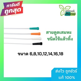 สายดูดเสมหะ Suction Catheter SEKURE เบอร์ 8, 10, 12, 14, 16 (ชนิดไม่มี Control) 50 เส้น/ห่อ