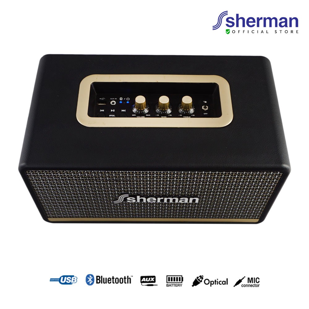 Sherman ลำโพงบลูทูธ รุ่น SB-33B2B Plus