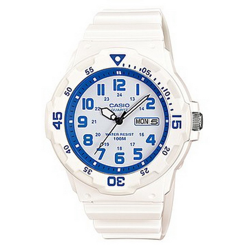 Casio นาฬิกาข้อมือผู้ชาย สายเรซิ่น รุ่น MRW-200HC-7B2V  - White