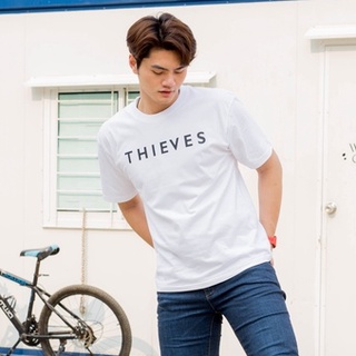 เสื้อOversize สีขาว สกรีนลาย THIEVES