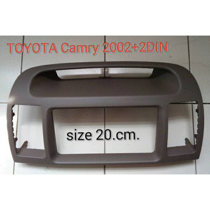 หน้ากากวิทยุรถยนตร์ TOYOTA CAMRY 2000-2005 2DIN 20cm.(เต็มหน้า) สีน้ำตาล