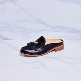 make a move รองเท้าโลฟเฟอร์ Black-Willow Mule Loafers