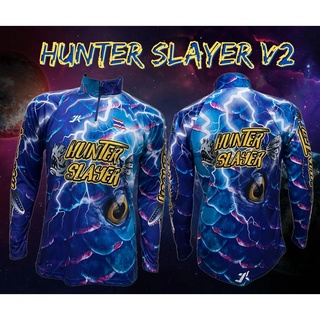 เสื้อตกปลา JK Thailand เสื้อกันยูวี ลาย HUNTER SLAYER V2 ป้องกันรังสี UV 80% แห้งเร็ว