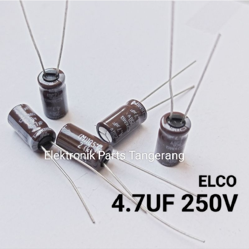 (1 ชิ้น) ELCO CAPACITOR 4.7UF 250V ELCO CAPACITOR 4.7UF 250V ELCO CAPACITOR 250V 4.7UF ELCO CAPACITO