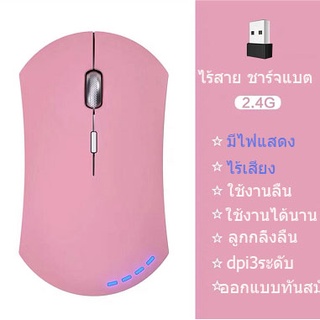 ⭐️พร้อมส่ง⭐️เมาส์ไร้สาย เมาส์เก็บเสียง เมาส์ไร้สาย เงียบไร้เสียง Wireless Mouse