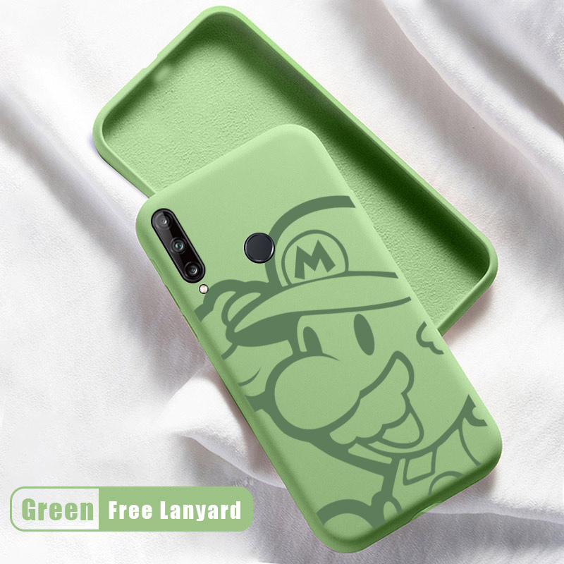 การ์ตูนSuper Mario Brothers HontingaสําหรับHuawei Y6P Y5P Y7P Y8P Y7A 2020 ซิลิโคนเหลวปลอกโทรศัพท์นุ