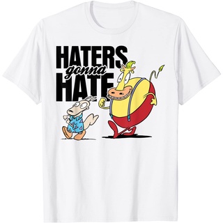 เสื้อยืดผ้าฝ้าย ไอเทมเด็ด!!เสื้อยืด พิมพ์ลาย Nickelodeon Rockos Modern Life Haters Gonna Hate สําหรับครอบครัว ผู้ใหญ่