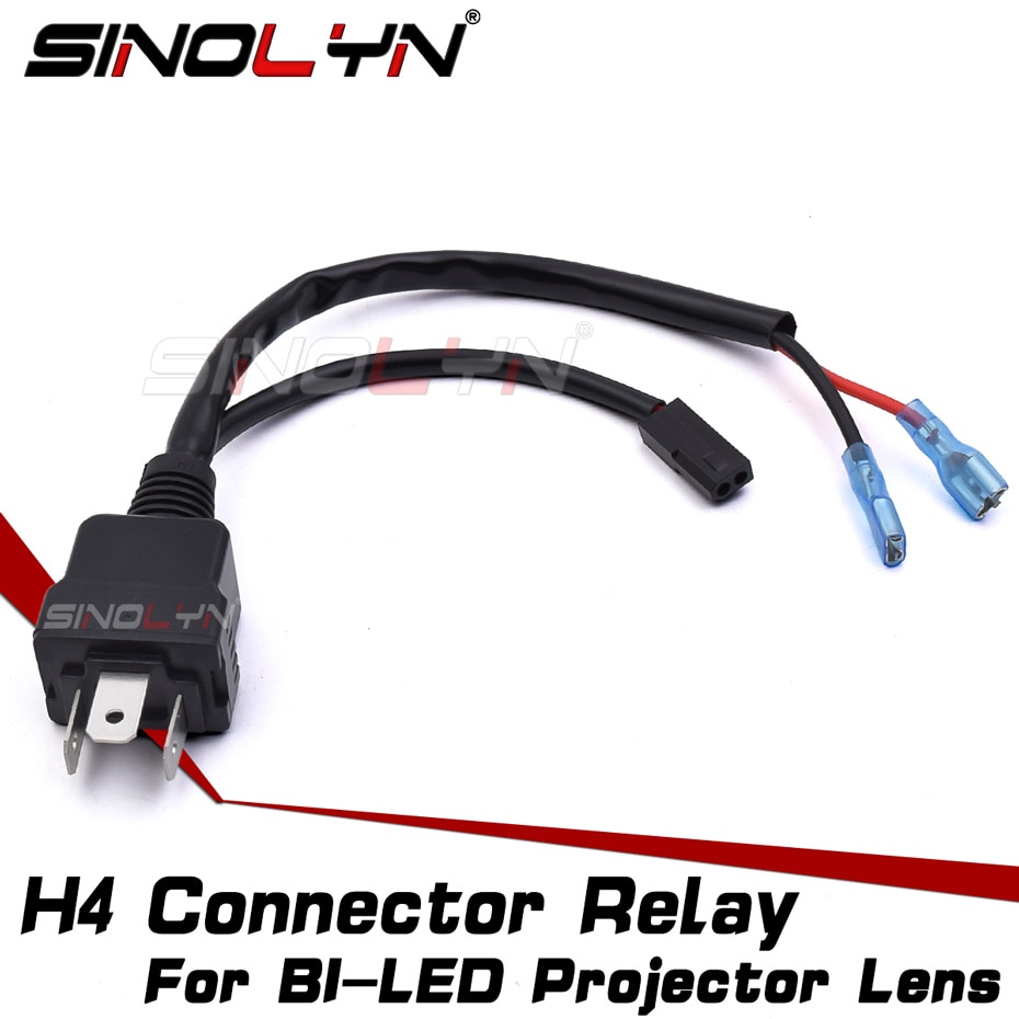 Sinolyn ซ็อกเก็ตรีเลย์เชื่อมต่อ H4 สําหรับหลอดไฟ LED H4 12V 24V 35W 55w