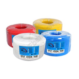 ท่อกระดูกงู (SPLIT LOOM TUPE)  รวมสี 7.4 X 10 mm. ขนาด 1-5เมตร (ไม่ติดไฟ Fireproof)
