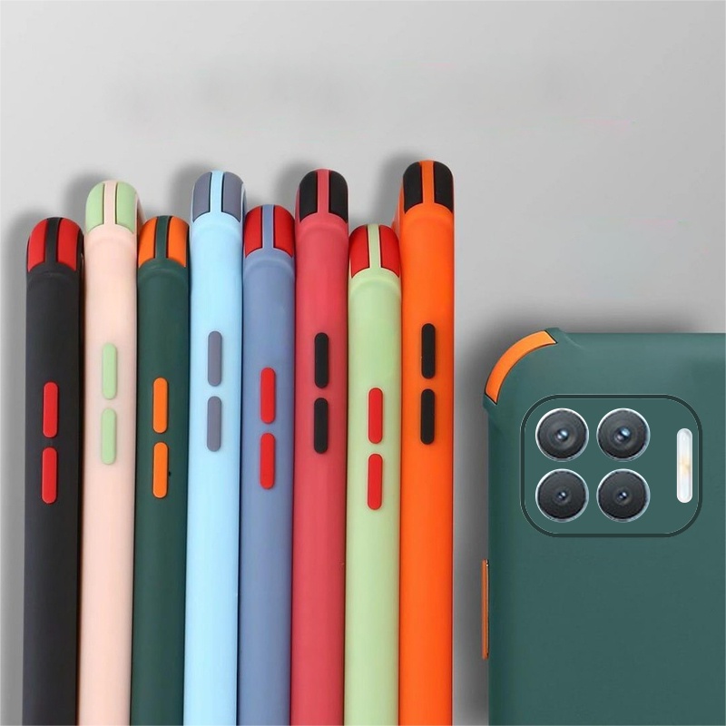 Oppo Reno 4F Color Pastel Softcase Crack 2Tone Casing